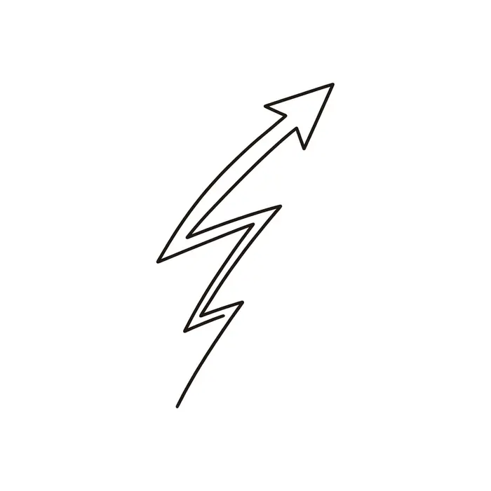 Zigzag Arrow, Tattoo Design