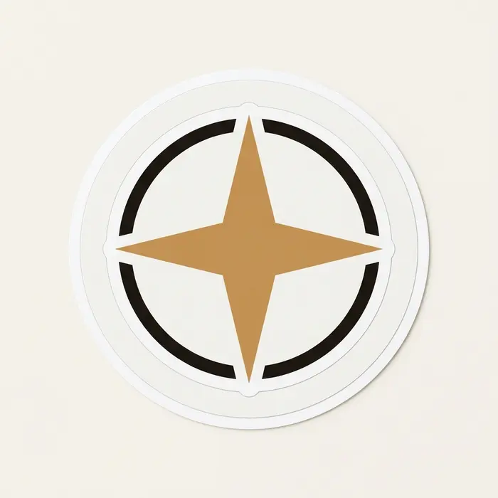Star in Ring, Sticker Design
