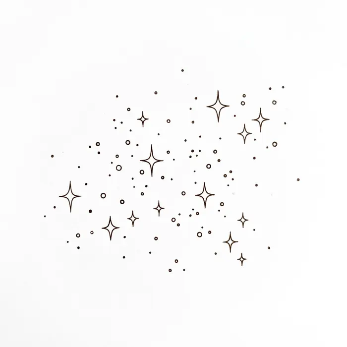 Confetti and Stars, Tattoo Design