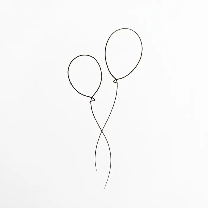 Balloon Pair, Tattoo Design