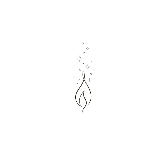 Lone Flame, Tattoo Design