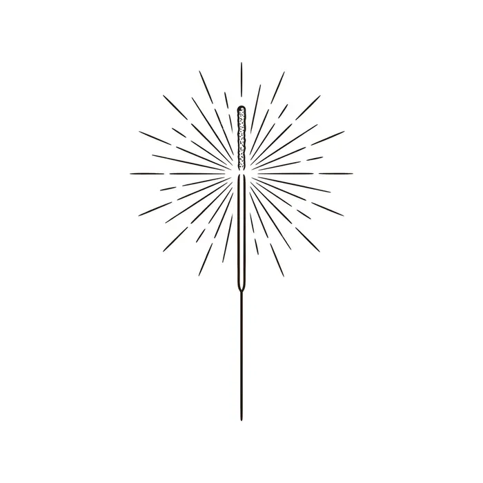 Sparkler, Tattoo Design