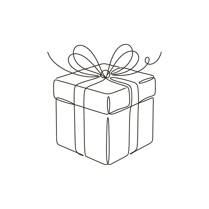 Gift Box, Tattoo Design