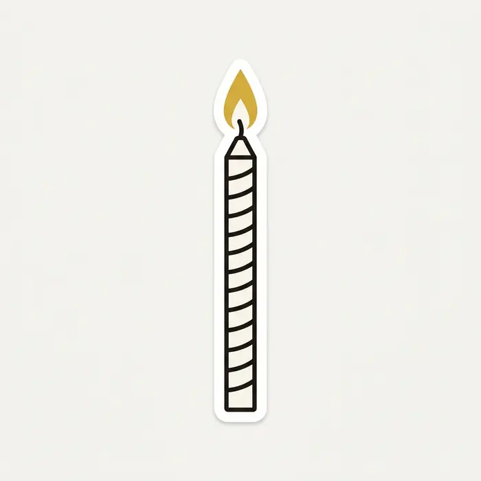 Gold Candle, Sticker Design