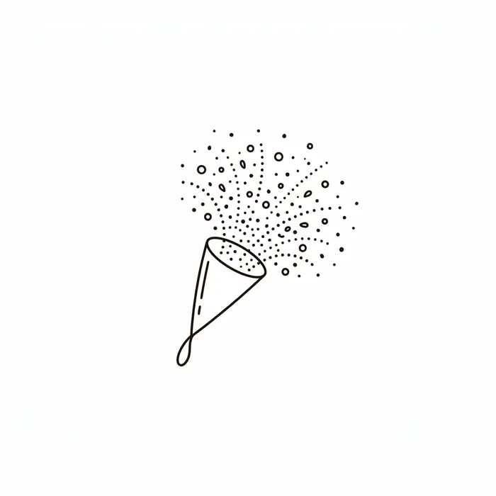 Party Popper, Tattoo Design