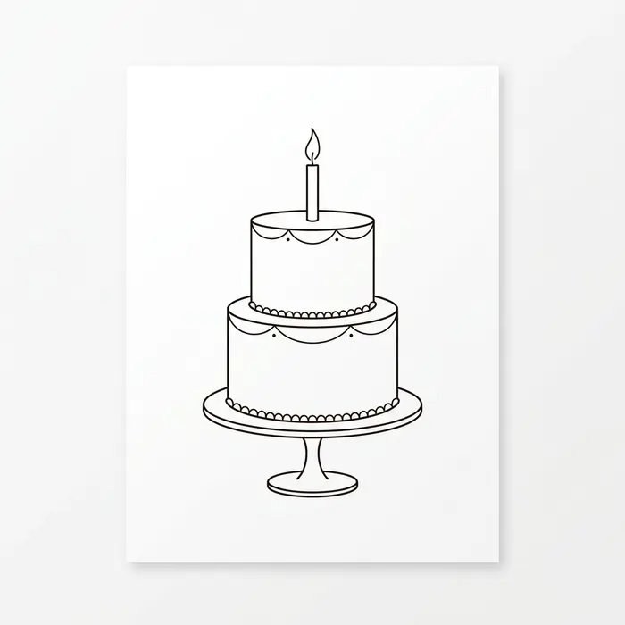 Two Tier Cake, Tattoo Design