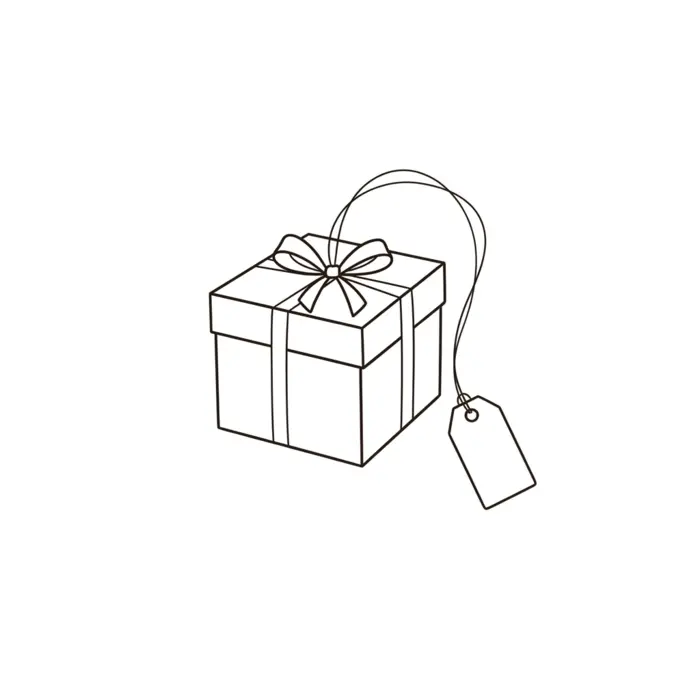 Gift Tag, Tattoo Design