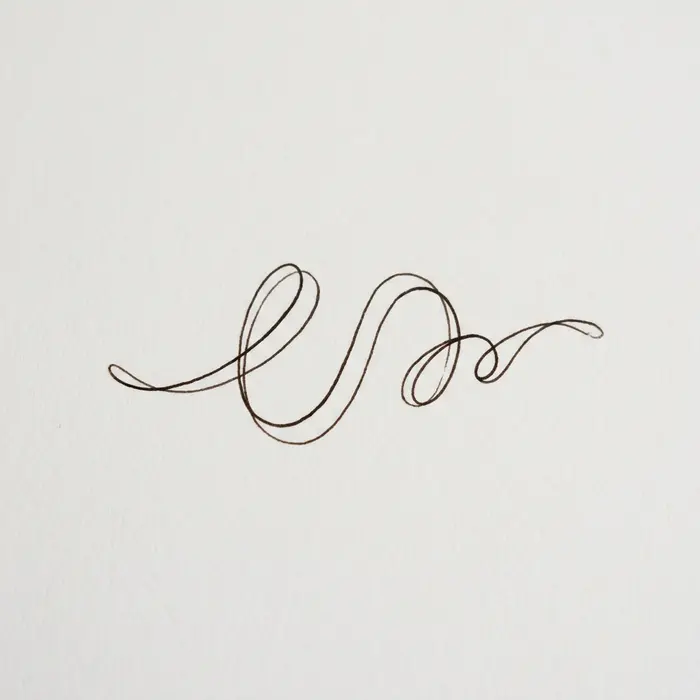 Ribbon Curl, Tattoo Design