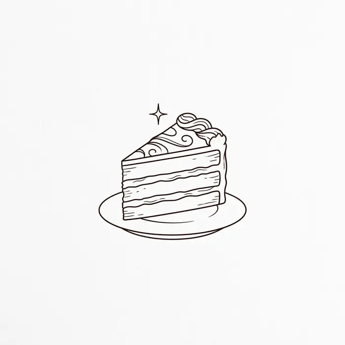 Cake and Star, Tattoo Design