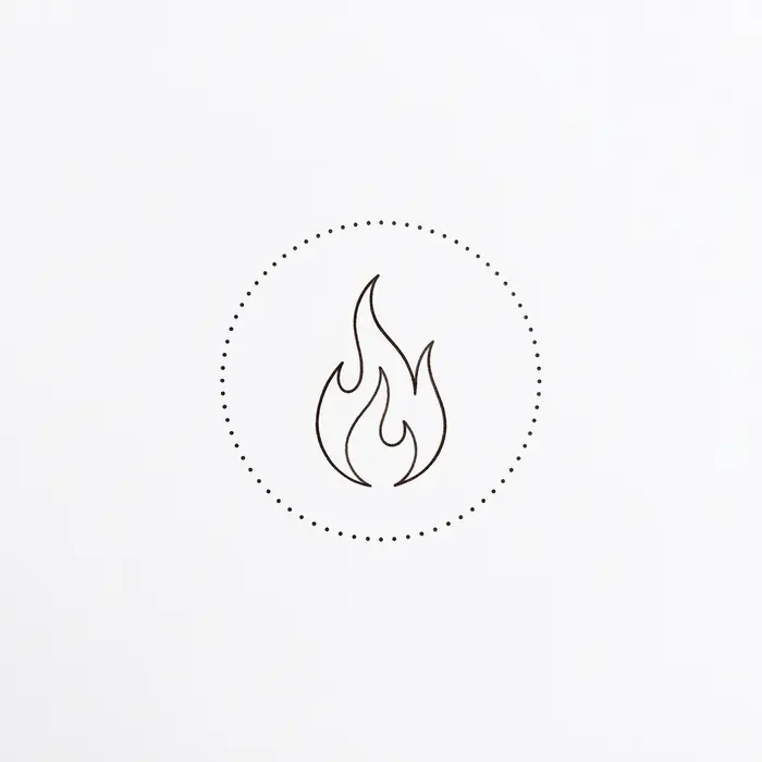 Flame Circle, Tattoo Design