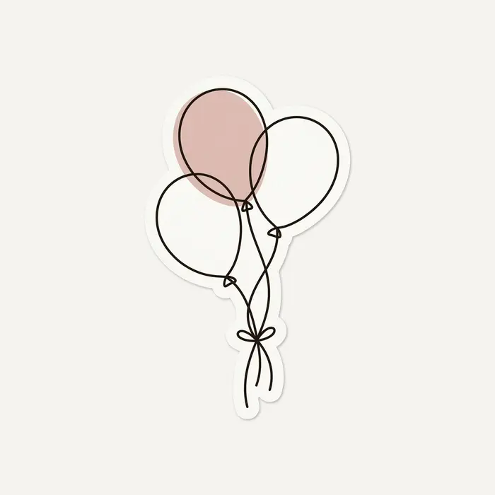 Balloon Trio, Sticker Design