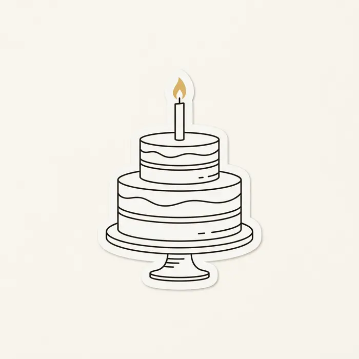 Gold Cake, Sticker Design