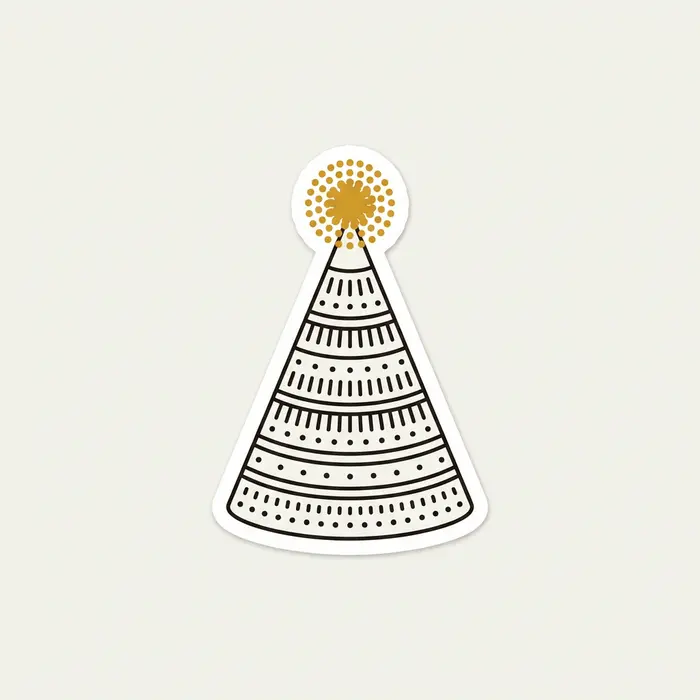 Party Hat, Sticker Design