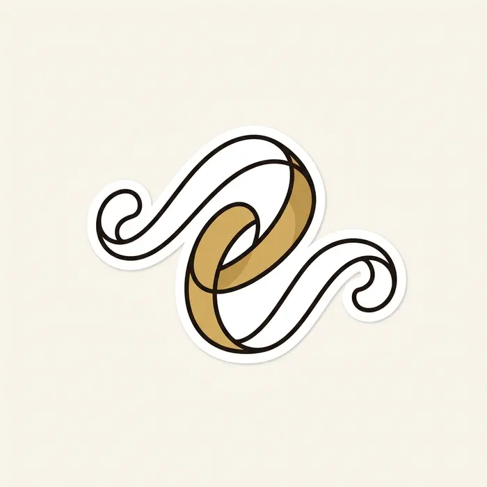 Gold Ribbon, Sticker Design
