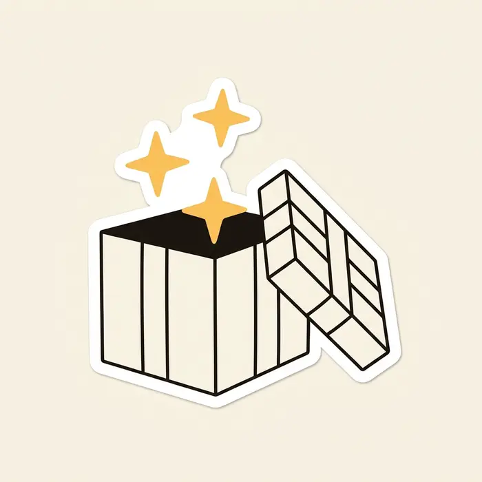 Open Gift, Sticker Design