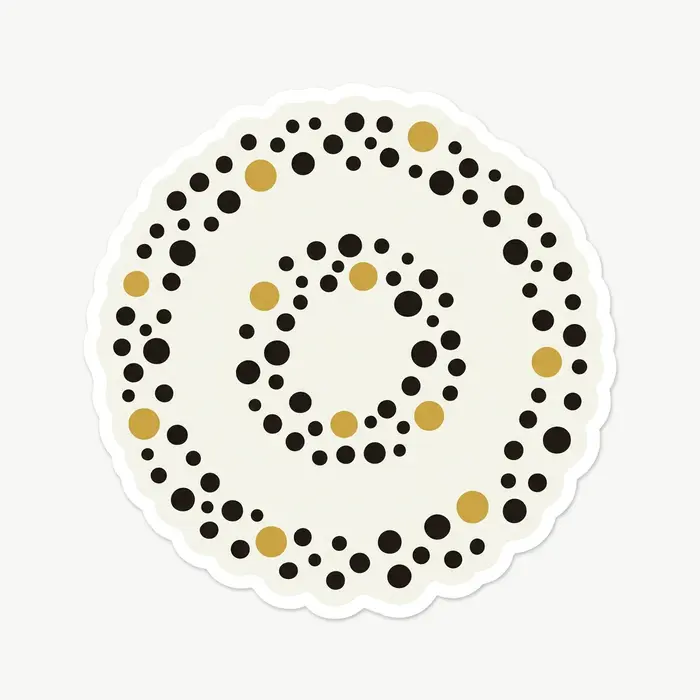 Confetti Spiral, Sticker Design