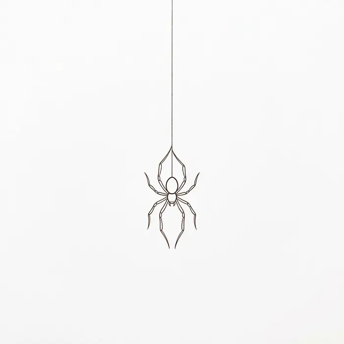 Spider on Thread, Tattoo Design