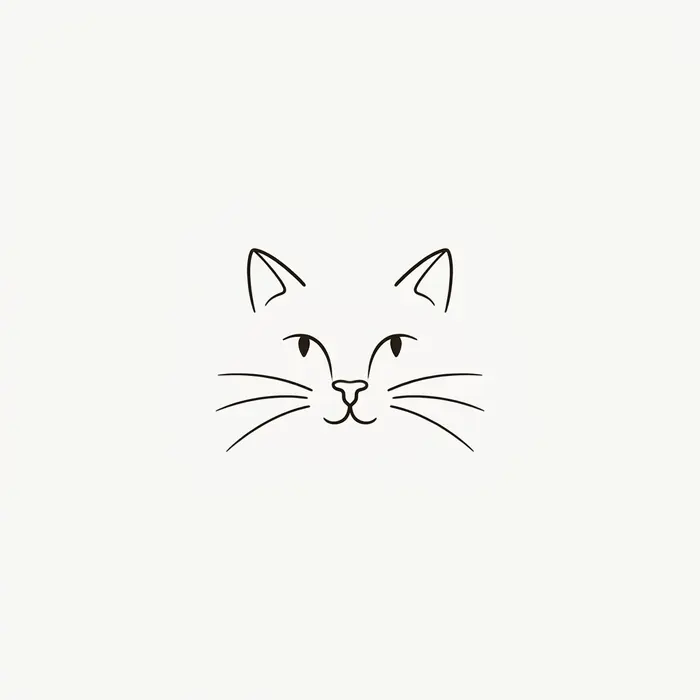 Cat Face, Tattoo Design