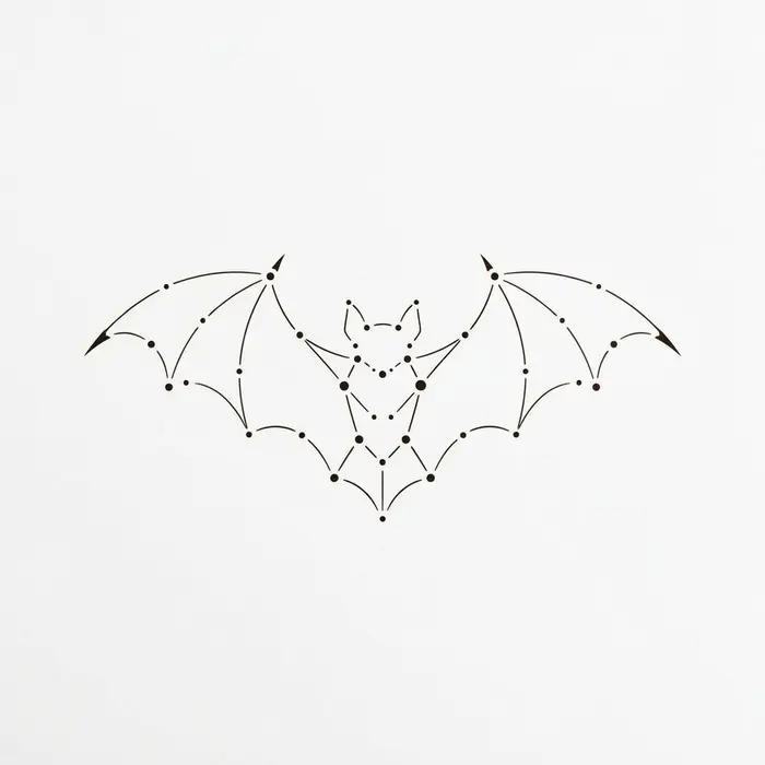 Bat Constellation, Tattoo Design