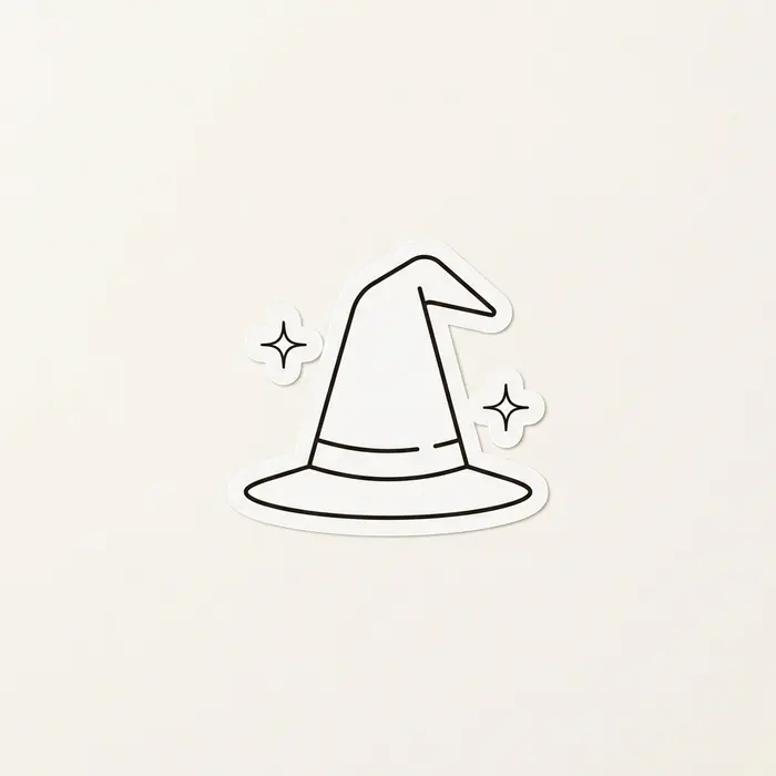 Witch Hat, Sticker Design