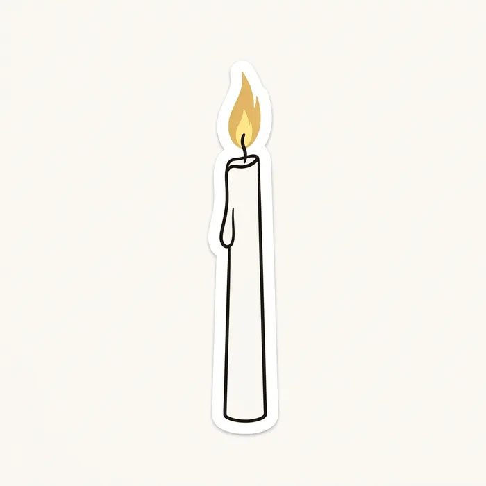 Gold Candle, Sticker Design