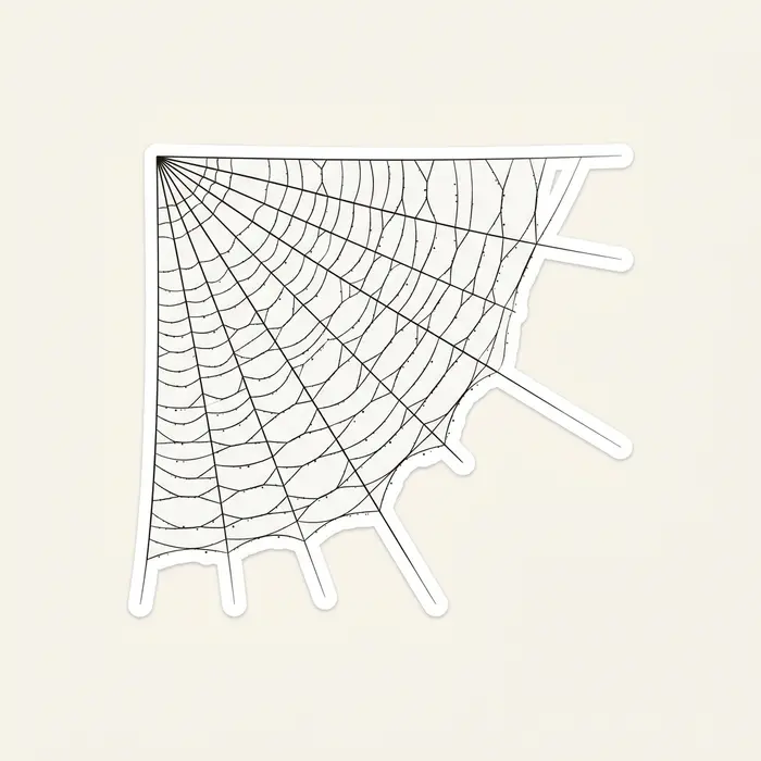 Web and Dew, Sticker Design