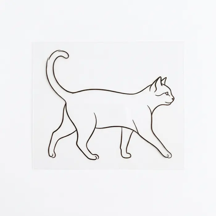 Walking Cat, Tattoo Design