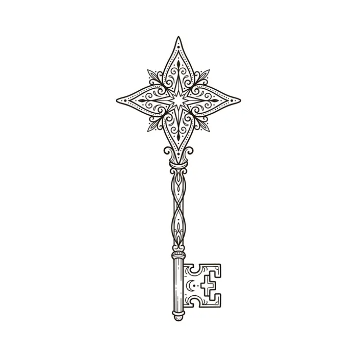 Star Key, Tattoo Design