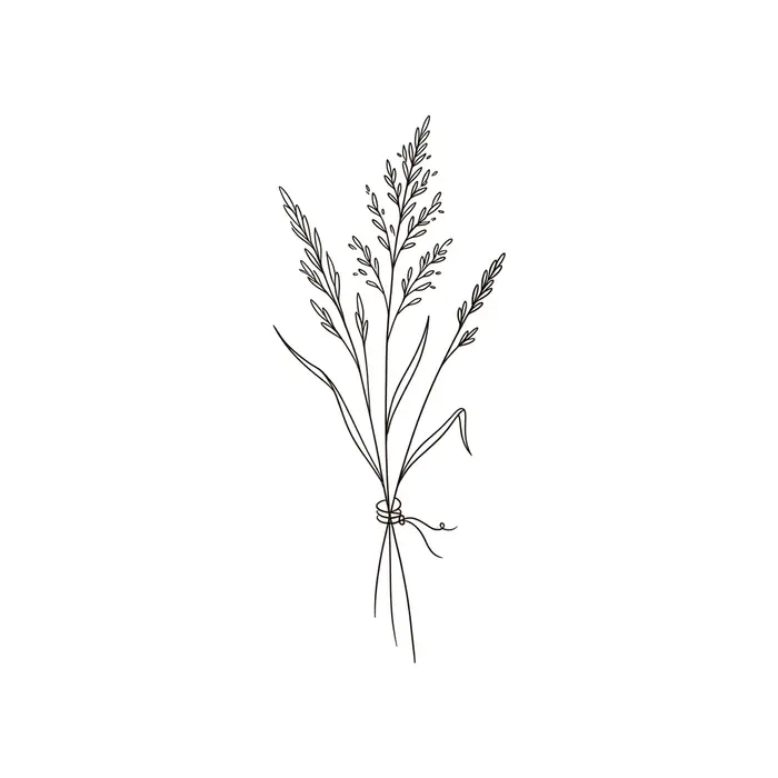 Wild Grasses, Tattoo Design