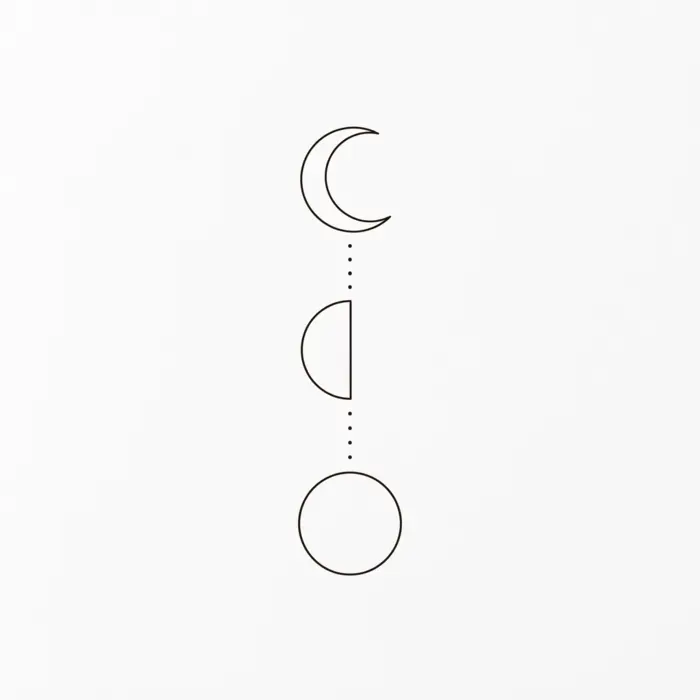 Moon Phases, Tattoo Design