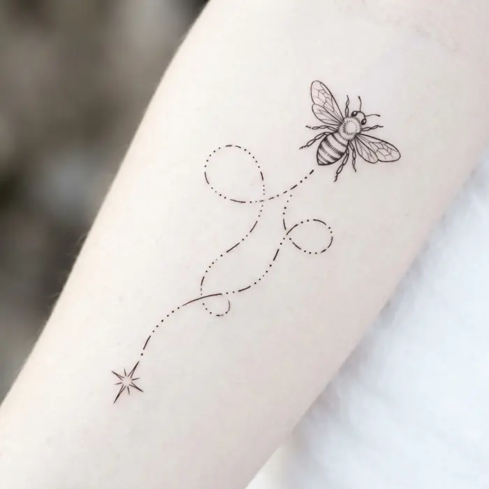Bee Flight, Tattoo Design