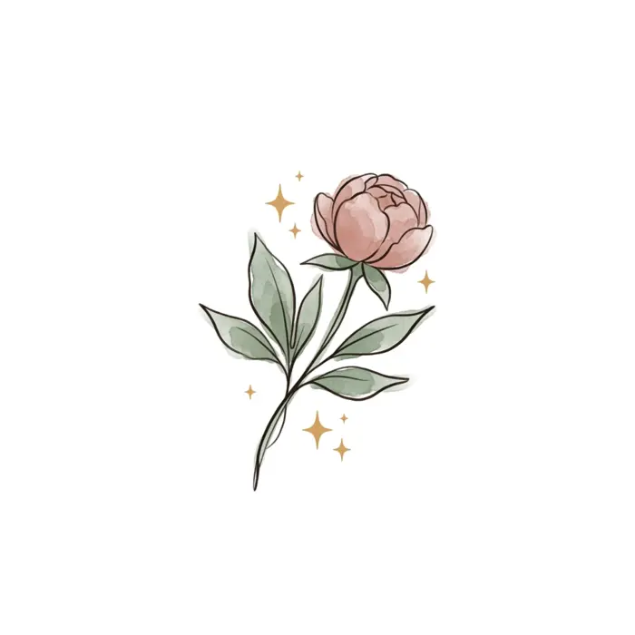 Peony, Tattoo Design