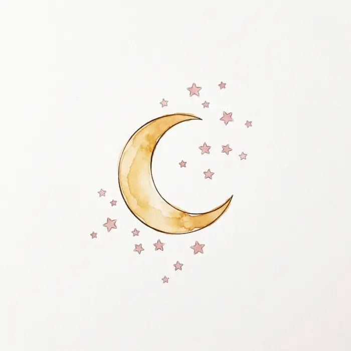 Golden Moon, Tattoo Design