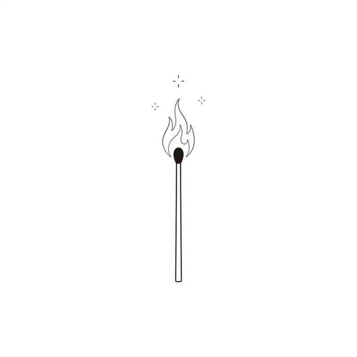 Matchstick, Tattoo Design