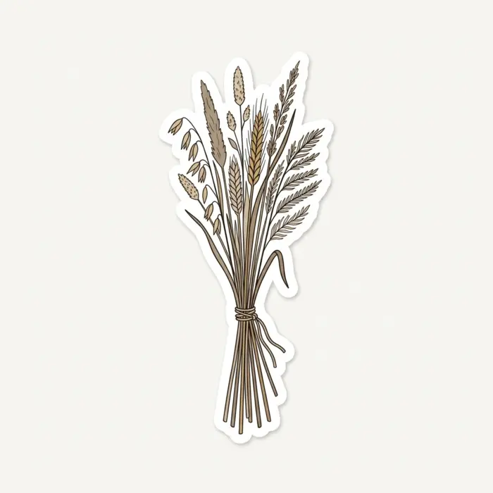 Dried Grasses, Sticker Design