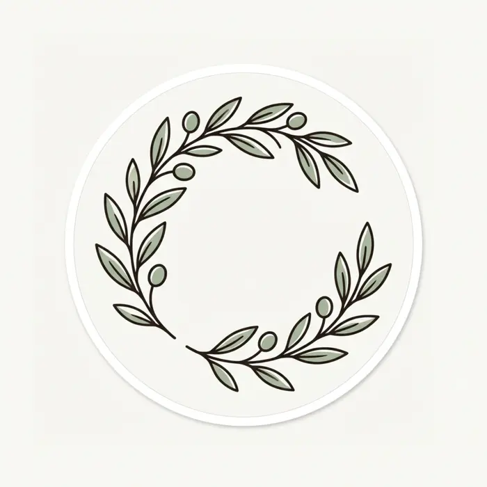 Olive Circle, Sticker Design