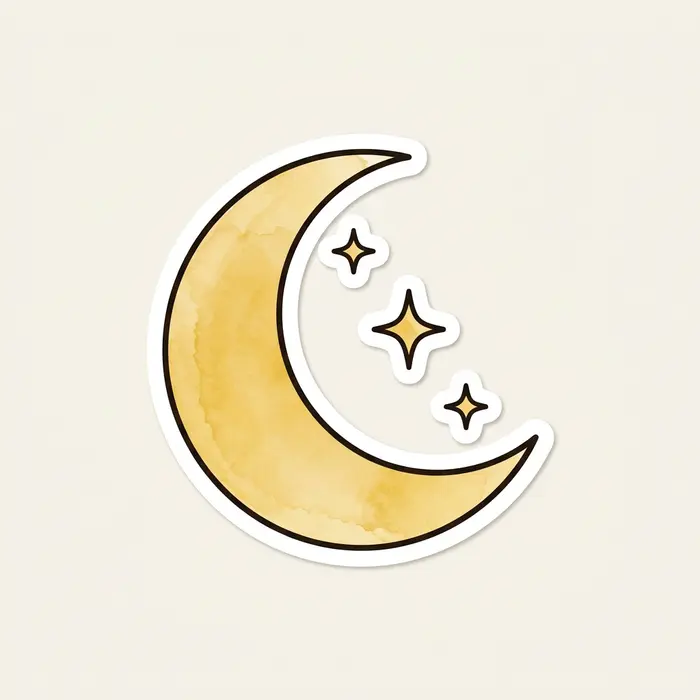Golden Moon, Sticker Design