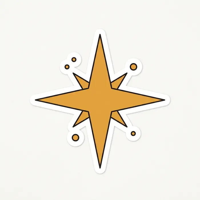 Sparkle Star, Sticker Design