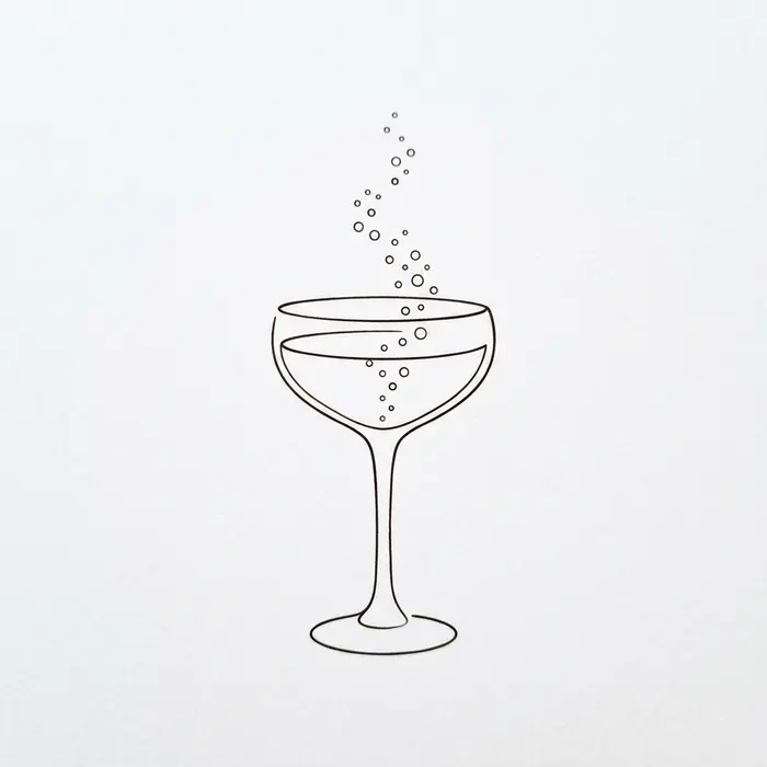 Coupe Glass, Tattoo Design