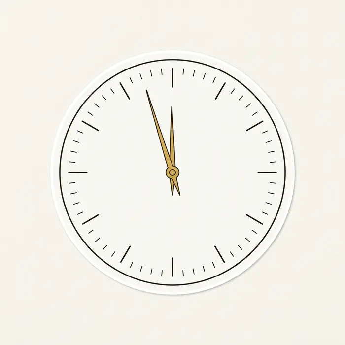 Gold Clock, Sticker Design