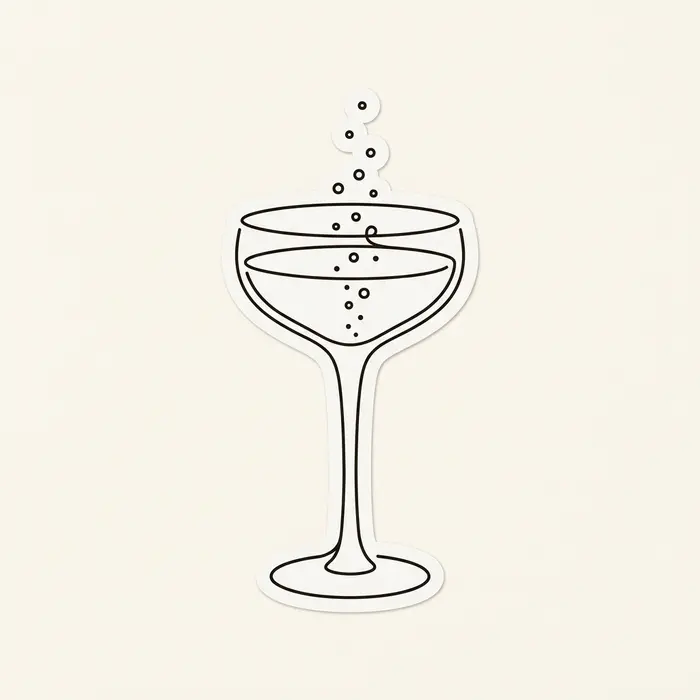 Coupe Glass, Sticker Design