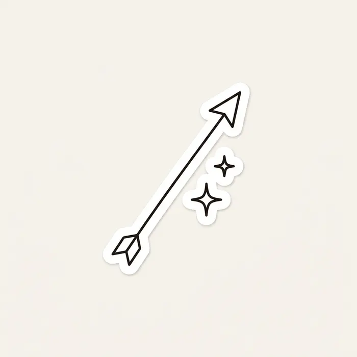 Arrow and Stars, Sticker Design