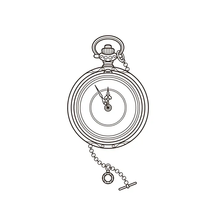 Pocket Watch, Tattoo Design