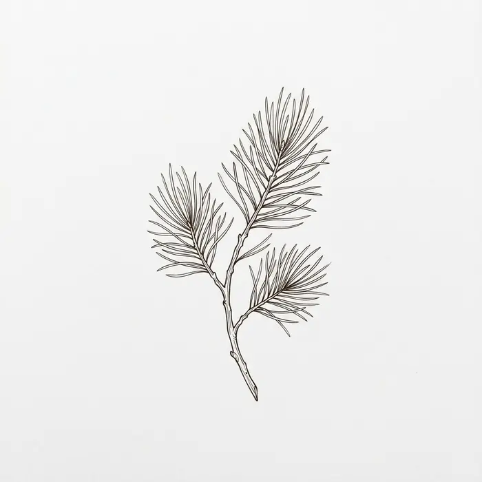 Pine Sprig, Tattoo Design