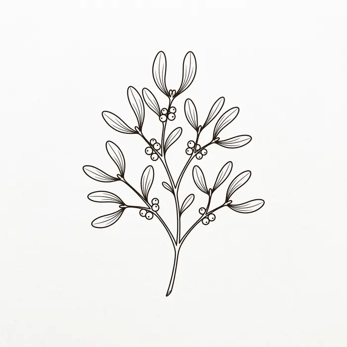 Mistletoe, Tattoo Design