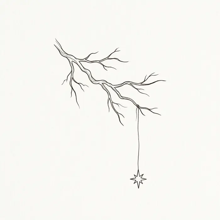 Branch and Star, Tattoo Design