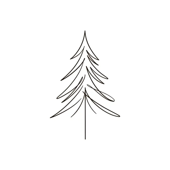 Fir Tree, Tattoo Design