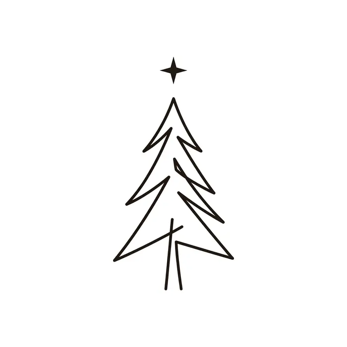 Fir and Star, Tattoo Design