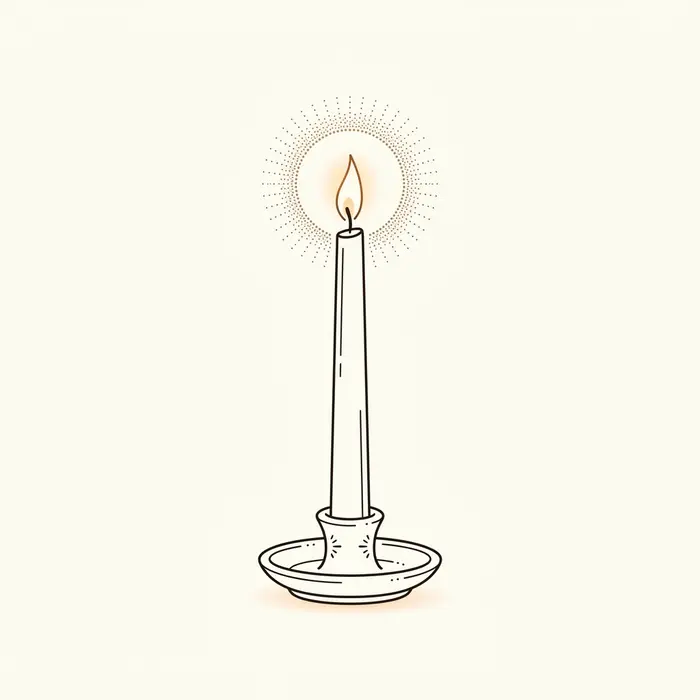 Candle Glow, Tattoo Design
