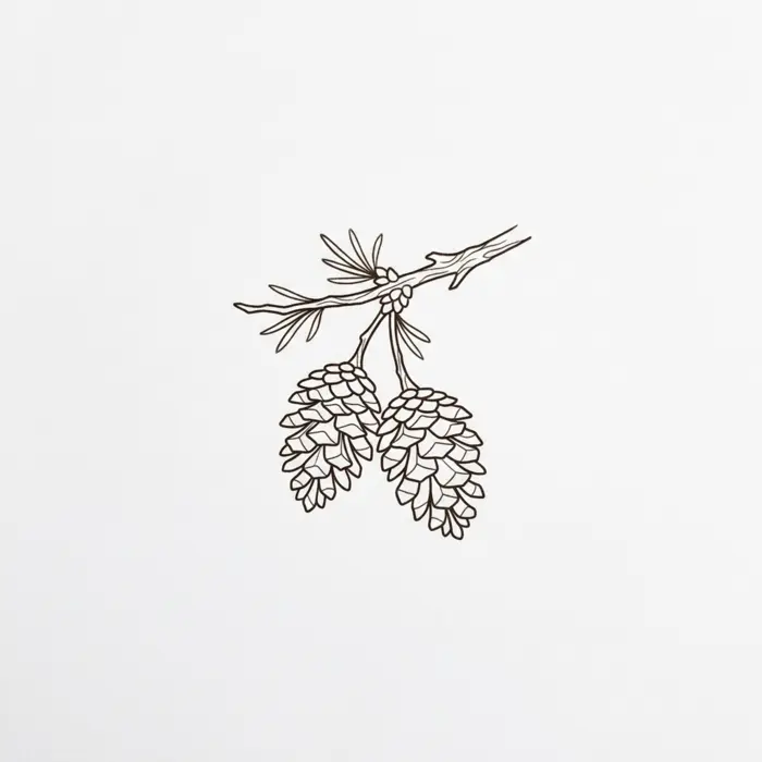 Pinecone Pair, Tattoo Design
